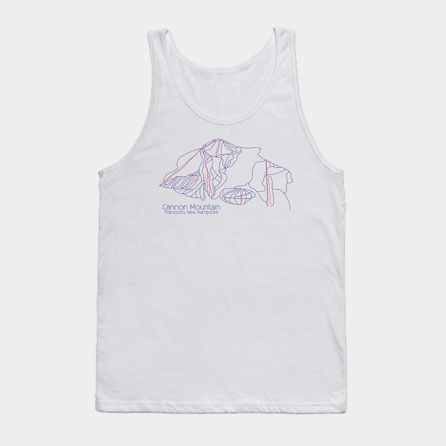 Cannon Mountain Trail Map Tank Top by ChasingGnarnia